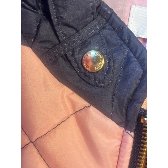 Crown & Ivy Quilted Colorblock Vest Women XL Pink White Red Green Zip Up - Picture 9 of 15